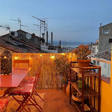06m - Old Beautiful Duplex Terrace With Sea View أنتيب